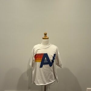 white aviator nation graphic logo